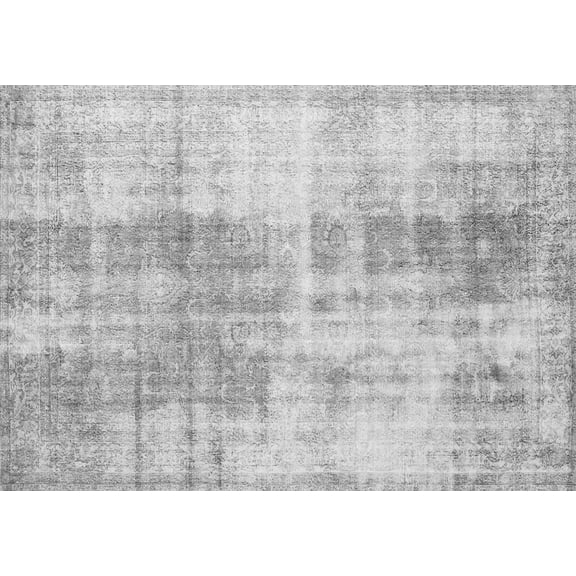 Ahgly Company Indoor Rectangle Persian Gray Traditional Area Rugs, 5' x 7'