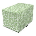 thumbnail image 1 of Aloha Dog Crate Cover, Continuous Monochromatic Repetition of Tropical Hawaiian Jungle Leaves, Easy to Use Pet Kennel Cover Small Dogs Puppies Kittens, 7 Sizes, Lime Green White, by Ambesonne, 1 of 6