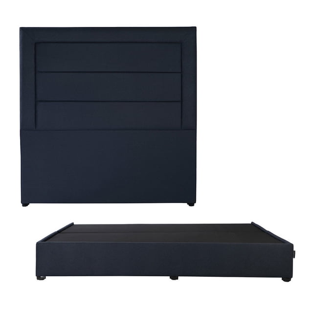 Box Base cama King Size + Cabecera Blend Azul