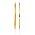 thumbnail image 5 of 14K Solid Yellow Gold 2.5mm Tube Round Large Hoop Earrings, 5 of 10