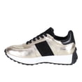 thumbnail image 3 of Diba True Women's Know It All Leather & Suede Lace-Up Sneaker (Platino/Black, 9), 3 of 5