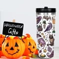 thumbnail image 4 of 30 oz Halloween Tumbler with Lid and Straw, Pumpkin Skull Goth Tumbler Insulated Coffee Travel Mugs Cup Water Bottle Cute Halloween Gifts for Women Girls, 4 of 6