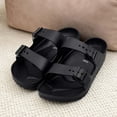 thumbnail image 6 of Unisex Platform Sandals with Arch Support Lightweight Comfortable Foam Slides Summer Beach Sandals Flat with Adjustable Double Buckle, 6 of 6