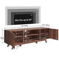 thumbnail image 5 of Dextrus LED TV Stand for TVs up to 65 inch, Farmhouse TV Entertainment Center Cabinet for Living Room, Walnut, 5 of 9
