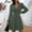 Green, variant on Sweater Dress for Women Fall Long Sleeve V Neck Ribbed Knit Dresses (Grey M)