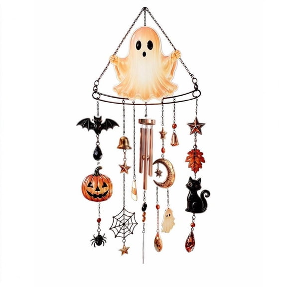 IFRINID Acrylic Halloween Wind Chime, Hanging Window and Porch Decoration for Fall Home and Garden Decor