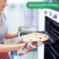 thumbnail image 7 of 2 Pack Pot Holders for Kitchen Heat Resistant Hot Pads Sets for Cooking Baking Red Flowers and Leaves, 7 of 7