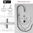 thumbnail image 4 of Stylish 17 ¼" Ht Single Handle Brushed Nickel Pull Down Kitchen Faucet K-141B, 4 of 11