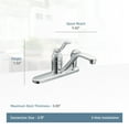 thumbnail image 3 of MOEN Banbury CA87527 Single-Handle Low-Arc Standard Kitchen Faucet with Side Sprayer in Chrome, 3 of 5