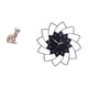 thumbnail image 5 of Figura de escritorio,Estatua de gato en estante,escritorio,oficina,decoración del hogar,Reloj de pared grande,Reloj de pared acrílico silencioso,sin tictac,Reloj de pared grande para, 5 of 8