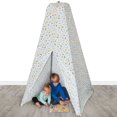thumbnail image 1 of Jolly Jumper Teepee Tent | Play Tent Accessory for Jolly Jumper with Super Stand | Indoor/Outdoor Collapsible Tent with Velcro Door | Machine Washable, 1 of 3