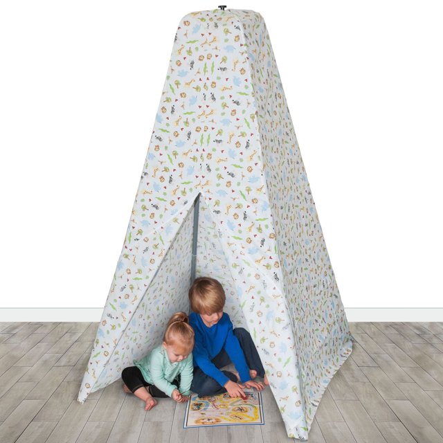 Jolly Jumper Teepee Tent | Play Tent Accessory for Jolly Jumper with Super Stand | Indoor/Outdoor Collapsible Tent with Velcro Door | Machine Washable