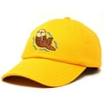 thumbnail image 4 of DALIX Otter Cap Animal Dad Hat Embroidered Nature Mom Baseball Cap in Gold, 4 of 6