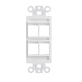 thumbnail image 3 of Cmple - 10 Pack 4 Port Decorator Wall Plate Insert 1-Gang Keystone Faceplate Standard Keystone Jack Decorative Wall Plate - White, 3 of 5