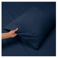 thumbnail image 5 of Huang zhong wen Extra Deep Pocket Sheets - Fits Mattress 18-24 Inches Deep, Extra Deep Pocket Queen Sheets Sets, 4 Piece Queen Size Sheets, Queen Sheets Deep Pocket, Navy Blue Sheets Queen, 5 of 6