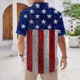 thumbnail image 4 of jowamay Patriotic Hawaiian Shirts for Men American Flag Lapel Short Sleeve Button Down Summer Beach Shirts for Leisure, 4 of 8