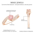thumbnail image 5 of Rosec Jewels IGI Certified Lab Grown Pink Diamond Solitaire Engagement Ring 1 Ct (Fancy Pink Color and VS1 Clarity) - Womens Pink White Diamond Ring, 10K Rose Gold, US 9.50, 5 of 8