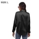 thumbnail image 2 of Dinheiro Blusa de Trabajo Formal con Botones y Manga Larga de Seda de imitación de satén para Mujer - Negro,Negro,L,, 2 of 6