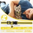 thumbnail image 2 of Tamaño ajustable: la circunferencia del cuello de este collar para gatos es aproximadamente. 19-32 cm/ 7,48-12,6 pulgadas, adecuado para perros y gatos pequeños; A través del ajuste de tamaño, el collar del gato no estará demasiado apretado, lo que ofrece a sus mascotas una sensación cómoda de uso; Mida la circunferencia del cuello de sus mascotas antes de comprar. BANYUO Electrónica, 2 of 7