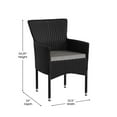 thumbnail image 5 of Flash Furniture Maxim Modern Foam Wicker Patio Armchair with Plush Foam Cushions, Black/Gray (4 Set), 5 of 9
