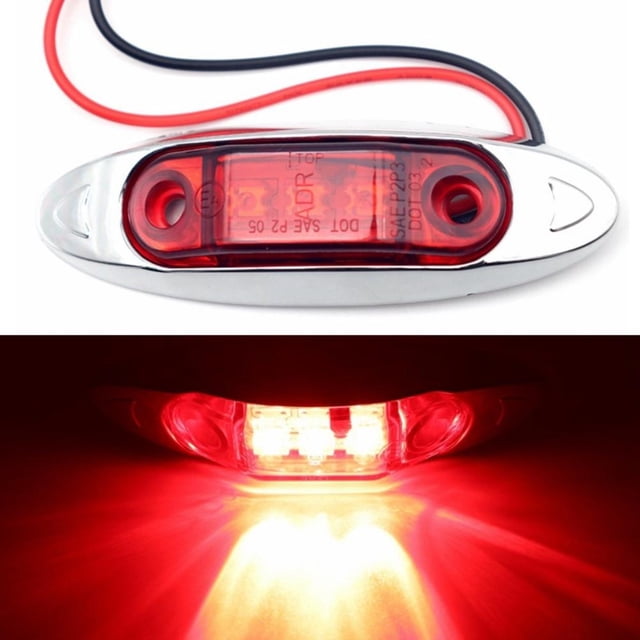 Led Laterales Para Camión Luces Indicadoras De Liquidación A Prueba De Agua Luz De Señal De Camión De Baja Potencia,10-30V 3 Luces Yuarrent VI012161-02