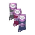 thumbnail image 2 of Gentle Grip - 9 Pairs Ladies Cotton Soft Top Patterned Non Elastic Crew Socks, 2 of 2
