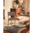 thumbnail image 3 of Bowery Hill Contemporary Brown Vegan Leather Dining Side Chair (Set of 2), 3 of 10