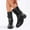 #109-Black, variant on Wowcloth Winter Boots for Women - Comfortable Plus-Size Round Toe with Buckle Detail Chunky Low Heel Ankle Boots for Fashion Casual Daily Wear