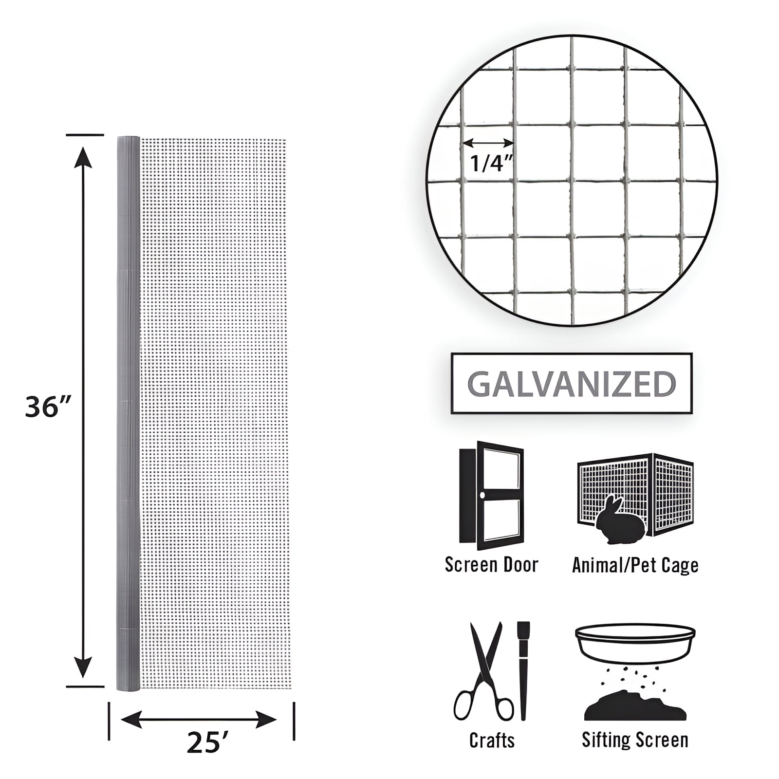 CLOTH HDW36"X25 1/4"MSH (Pack of 1)