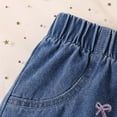 thumbnail image 4 of LRen Girls Ripped Jean Shorts 7-12Y High Waisted Straight Leg Denim Cute Jean Shorts with Pockets & Frayed Hem, 4 of 8