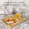 thumbnail image 6 of MinBoo Modern Bamboo Serving Trays with Metal Handles for Entertaining & Serving Food, 6 of 8