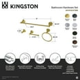 thumbnail image 6 of Kingston Brass American Classic Chrome 4-Piece Towel Bar Bath Hardware Set, 6 of 6