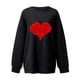 thumbnail image 2 of Gibobby Casual Sudadera para Mujer Sudadera de forro polar de gran tamaño con cuello redondo y manga larga con hombros caídos(Negro,XL), 2 of 4