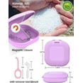 thumbnail image 4 of Frusde Retainer Case, Mouth Guard Case Cute Retainer Case with Retainer Removal Tool and Brush-Purple, 4 of 6