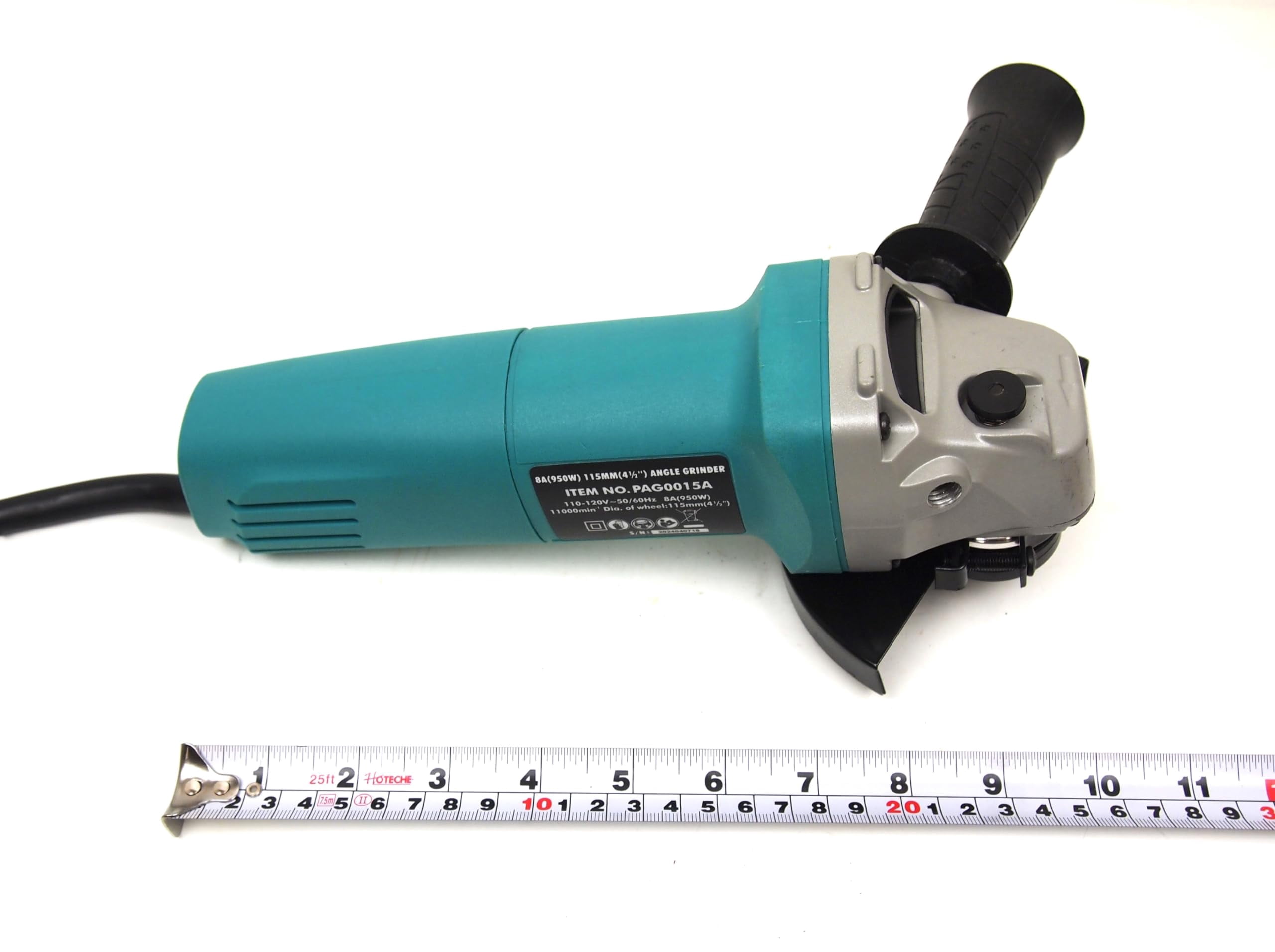 Victeche 4-1/2" 8 Amp Angle Grinder 950W Power Tools with Side Handle & Wrench, Aluminum Gear Housing, 11,000 RPM (Grinding Wheel Not Included)