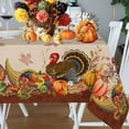 thumbnail image 6 of Square Thanksgiving Tablecloth 60×60 Inch, Fall Tablecloths Thanksgiving Pumpkin Turkey Washable Table Cover, Autumn Decoration Table Cloths Decor for Party Picnic Dinner, 6 of 6