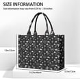 thumbnail image 3 of Large Capacity Tote Bag,Black White Medical Symbol Pattern Handbag Fashion Luxury Tote Bag,15.7"x13"x 5.1" Inches,Laptop Compatible, 3 of 6