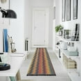 thumbnail image 4 of Yayeee Runner Rug for Bedroom 2'x6' Machine Washable Hallway Non Slip Mat, Brown Geometric, 4 of 8