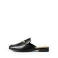 thumbnail image 2 of BURUDANI Women Buckle Backless Flats Mules Slip-On Dressy Casual Loafer Slides Comfort Shoes, 2 of 7