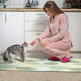 thumbnail image 4 of Kitchen Rugs and Mats Non Skid Washable Yellow Blue Dalia Floral Kitchen Mat and Rug Set,Floor Cushion Absorbent Rug,Rubber Backed Area Rugs for Kitchen Laundry, 4 of 7