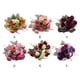 thumbnail image 3 of Inteprter Flores artificiales, tela de seda rosa, diamantes de imitación, ramo falso, decoración Floral DIY, centros de de cumpleaños para el Decoración del hogar Naranja, 3 of 6