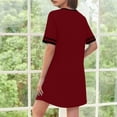 thumbnail image 3 of POIUYTR Women Casual Loose Pajama Dress Summer Comfy Crewneck Short Sleeve Pj T-shirts Dress Trendy Soft Solid Color Nightdress, 3 of 6