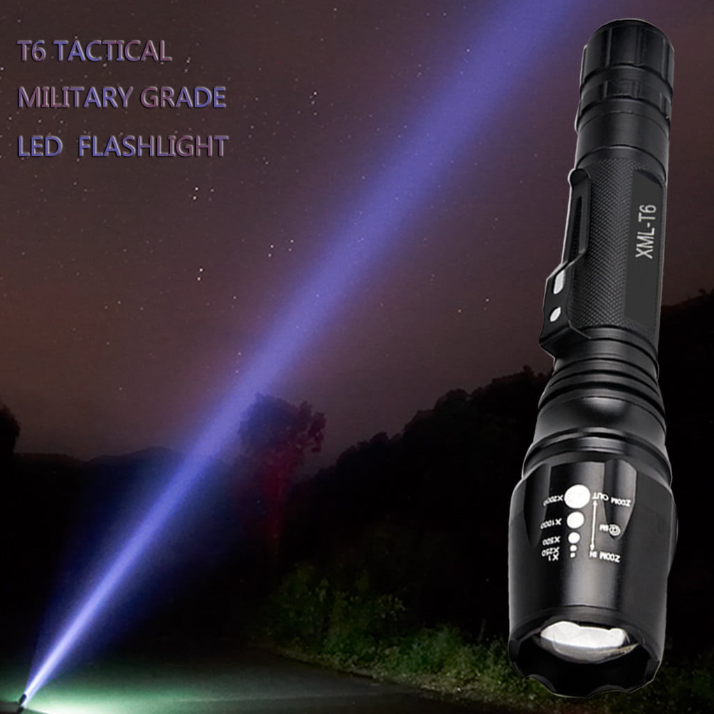 50000LM T6 LED Zoomable Flashlight Torch Light Lamp Battery Dual Charger lot US 