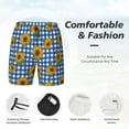 thumbnail image 5 of Daiia Sunflowers Mens Swim Trunks Swim Shorts Quick Dry Swim Shorts with Mesh Lining Pockets-3X-Large, 5 of 9