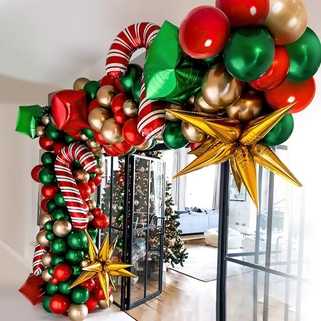 Christmas Balloon Decorations Arch Kit Garland 99 Pcs with Green ...