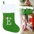 thumbnail image 2 of Miyuadkai Letter Embroidered Christmas Stocking Pendant E, Red Velvet with White Plush Cuff Embroidered Xmas Stocking for Family Holiday Season Personalized Decor, 2 of 9
