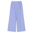 thumbnail image 4 of ZZwxWA Womens Y2K Striped Pants Elastic Low Rise Wide Leg Drawstring Pants Bottoms Lounge Trousers with Pockets, 4 of 5