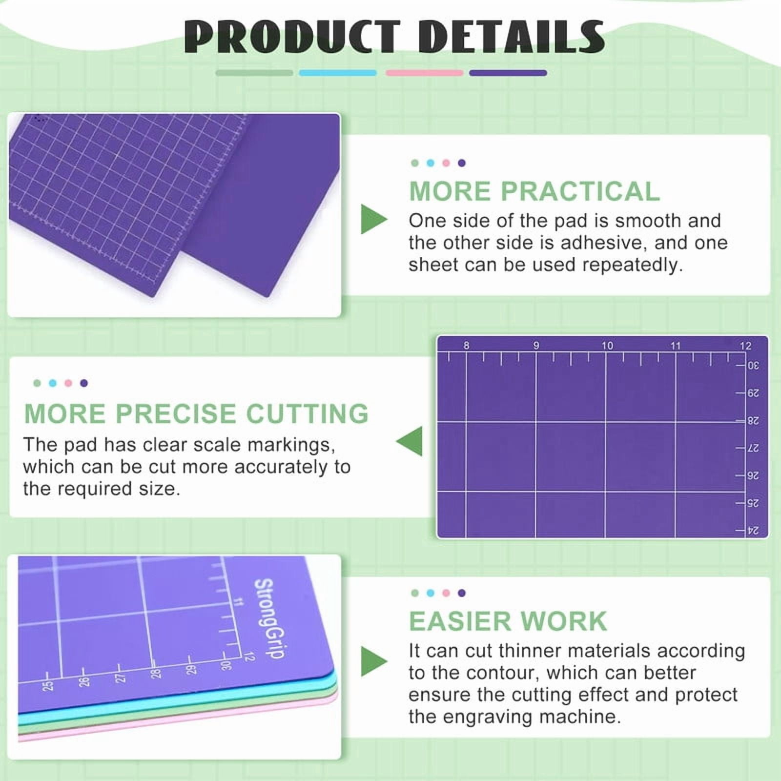 12x12inch 12x24inch Variety Cutting Mat for Cricut Explore Air 2 Sticky Replacement Accessories