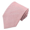 thumbnail image 2 of Jacob Alexander Men's Seersucker Striped Pattern Regular Length Neck Tie - Red, 2 of 8