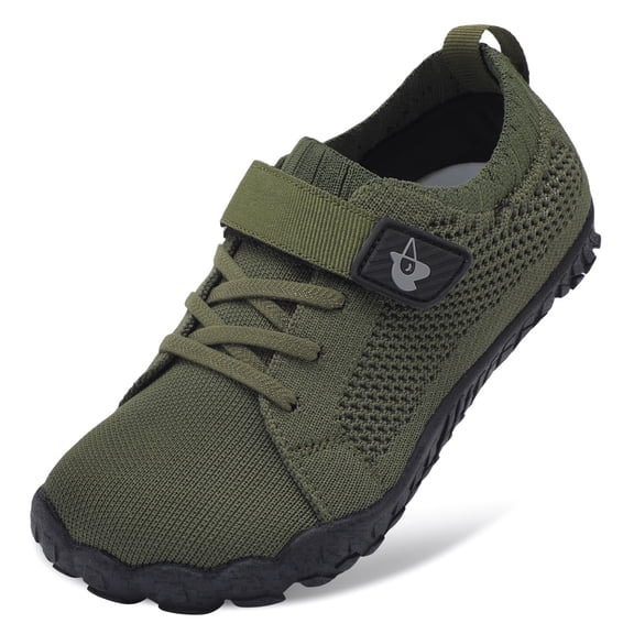 Barerun Kids Boy Girls Shoes Anti Slip Sneakers , Wide Rubber Sole Closed Toe, 12 Little Kid